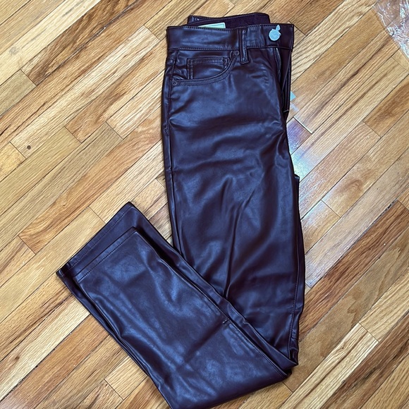 GAP High rise faux leather vintage slim pants - Picture 6 of 8